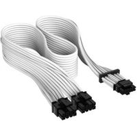 Corsair Premium Individually Sleeved 12+4pin PCIe Gen 5 12VHPWR 600W cable, Type 4, White - thumbnail