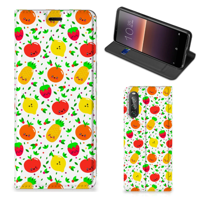 Sony Xperia 10 II Flip Style Cover Fruits