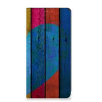 Samsung Galaxy A05 Book Wallet Case Wood Heart - Cadeau voor je Vriend