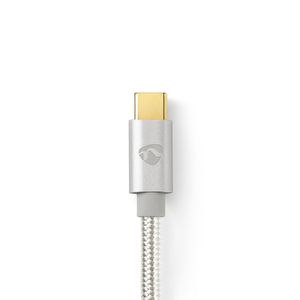 Nedis CCTB64700AL20 USB-kabel 2 m USB 3.2 Gen 1 (3.1 Gen 1) USB C Aluminium