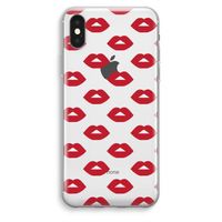 Lips: iPhone XS Max Transparant Hoesje - thumbnail