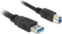 DELOCK kabel USB 3.0 type-A-stekker > USB 3.0 type-B-stekker 1,5 m zwart