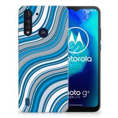 Motorola Moto G8 Power Lite TPU bumper Waves Blue Motorola Moto G8 Power Lite TPU bumper Waves Blue