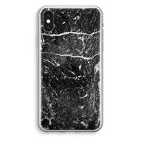 Zwart marmer: iPhone XS Transparant Hoesje