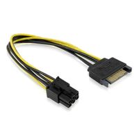 SATA 15P Supply to 6P Graphics Card Supply Converter