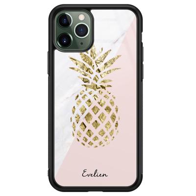 iPhone 11 Pro glazen hoesje ontwerpen - Ananas