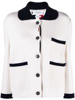 Thom Browne cardigan à bordures colour block - Blanc