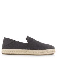 TOMS Toms - Santiago black Zwart Katoen Espadrilles Heren