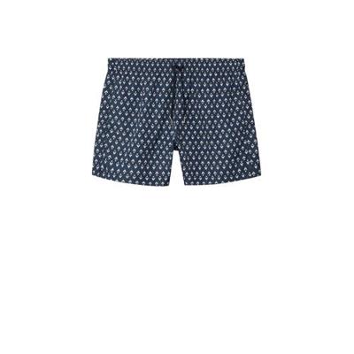 Mango Man zwemshort met all over print donkerblauw Mango Man zwemshort met all over print donkerblauw