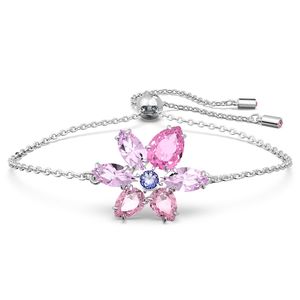 Swarovski 5658396 Armband Gema zilverkleurig-roze-paars max. 24 cm