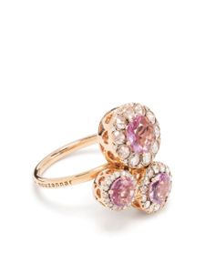 Selim Mouzannar bague en or rose 18ct sertie de saphirs et diamants