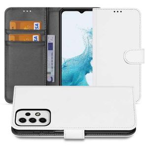 Book Case Telefoonhoesje voor de Samsung Galaxy A23 Wit met Pasjeshouder