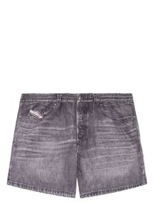 Diesel short de bain à imprimé denim - Noir