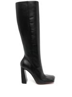 Amina Muaddi bottes Marine 95 mm - Noir - thumbnail