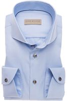 John Miller Tailored Fit Overhemd blauw, Effen - thumbnail