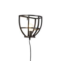 QAZQA Arthur Industriële wandlamp zwart