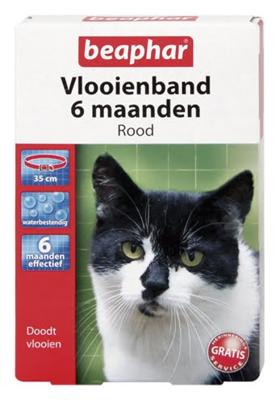 Beaphar vlooienband kat rood Beaphar vlooienband kat rood