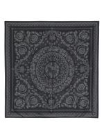 Versace foulard en soie à imprimé Barocco - Noir