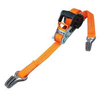 PETEX Automatische ratelspanband, zelfoprollend, 1-delig, 5 m x 35 mm, 1.000/2.000 daN, oranje, dubbele veiligheidshaak