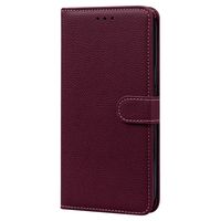 iPhone 13 Pro hoesje - Bookcase - Koord - Pasjeshouder - Portemonnee - Camerabescherming - Kunstleer - Bordeaux Rood