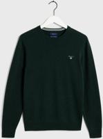 GANT Heren Trui Donkergroen Lamswol Crew Neck Regular Fit