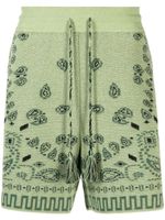 Alanui short en piqué à motif cachemire - Vert