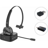 Conceptronic POLONA03BDA hoofdtelefoon/headset Hoofdtelefoons Hoofdband Kantoor/callcenter Bluetooth Oplaadhouder Zwart - thumbnail