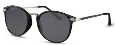 CWI zonnebril unisex panto zwart zilver/smoke (CWI2478)