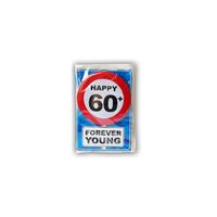 Happy Birthday kaart met button 60 jaar - thumbnail