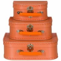 Kraamkado koffertje oranje 16 cm   -