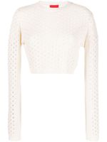 Cashmere In Love pull Ria en crochet - Blanc