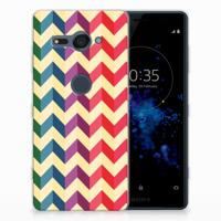 Sony Xperia XZ2 Compact TPU bumper Zigzag Multi Color