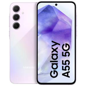 Samsung Galaxy A55 5G 5G smartphone 128 GB 16.8 cm (6.6 inch) Lilac Purple Android 14 Hybrid-SIM