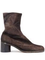 Maison Margiela bottines en cuir à bout Tabi 60 mm - Marron