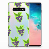 Samsung Galaxy S10 Plus Siliconen Case Druiven - thumbnail