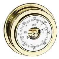 TFA Dostmann Maritim analoge barometer, 29.4010.B, voor weersvoorspelling, van gepolijst messing, vervaardigd in Duitsland
