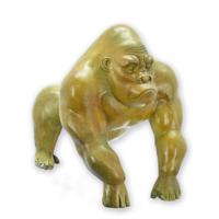 BRONZEN BEELD VAN EEN GORILLA - thumbnail