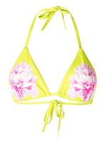 Cynthia Rowley floral-print bikini top - Vert