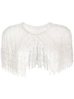 Jenny Packham cape brodée de sequins - Blanc