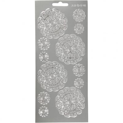 Creotime stickervel zilver bloemen Creotime stickervel zilver bloemen