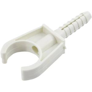 TRU COMPONENTS Bevestigingsklem Insteekbaar 93013c1198 Bundel-Ø (bereik) 20 mm (max) Voor steekmontage in muur, Met steekdeuvel Wit 1 stuk(s)