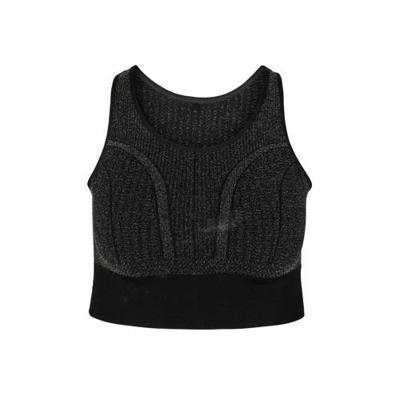 ACTIVE By Zizzi Plus Size level 3 sportbh zwart/zilver ACTIVE By Zizzi Plus Size level 3 sportbh zwart/zilver