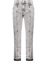 MARANT ÉTOILE pantalon fuselé Sulanoa à coupe courte - Gris