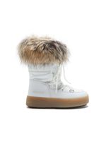 Moon Boot Kids bottines en fourrure artificielle à plaque logo - Blanc