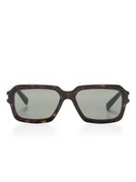 Saint Laurent Eyewear lunettes de soleil à effet écailles de tortue - Marron