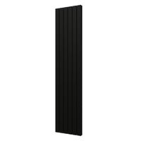 Designradiator Plieger Cavallino Retto Dubbel 1287 Watt Middenaansluiting 200x45 cm Zwart