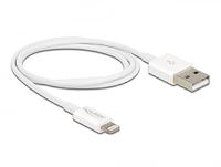 Delock USB data- en oplaadkabel voor iPhone™, iPad™, iPod™ wit 1 m