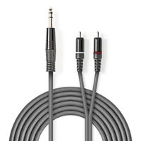 Nedis Stereo-Audiokabel | 6,35 mm Male | 2x RCA Male | 3 m | 1 stuks - COTH23300GY30 COTH23300GY30