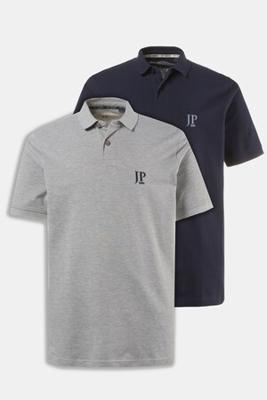 Ulla Popken Poloshirt, set, 2-delig, halvemouw, recht model, piqué, ademend - Grote Maten Ulla Popken Poloshirt, set, 2-delig, halvemouw, recht model, piqué, ademend - Grote Maten