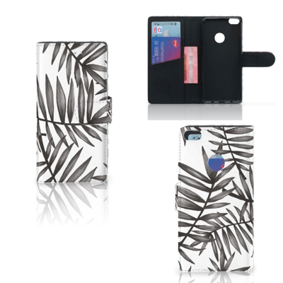 Huawei P8 Lite 2017 Hoesje Leaves Grey